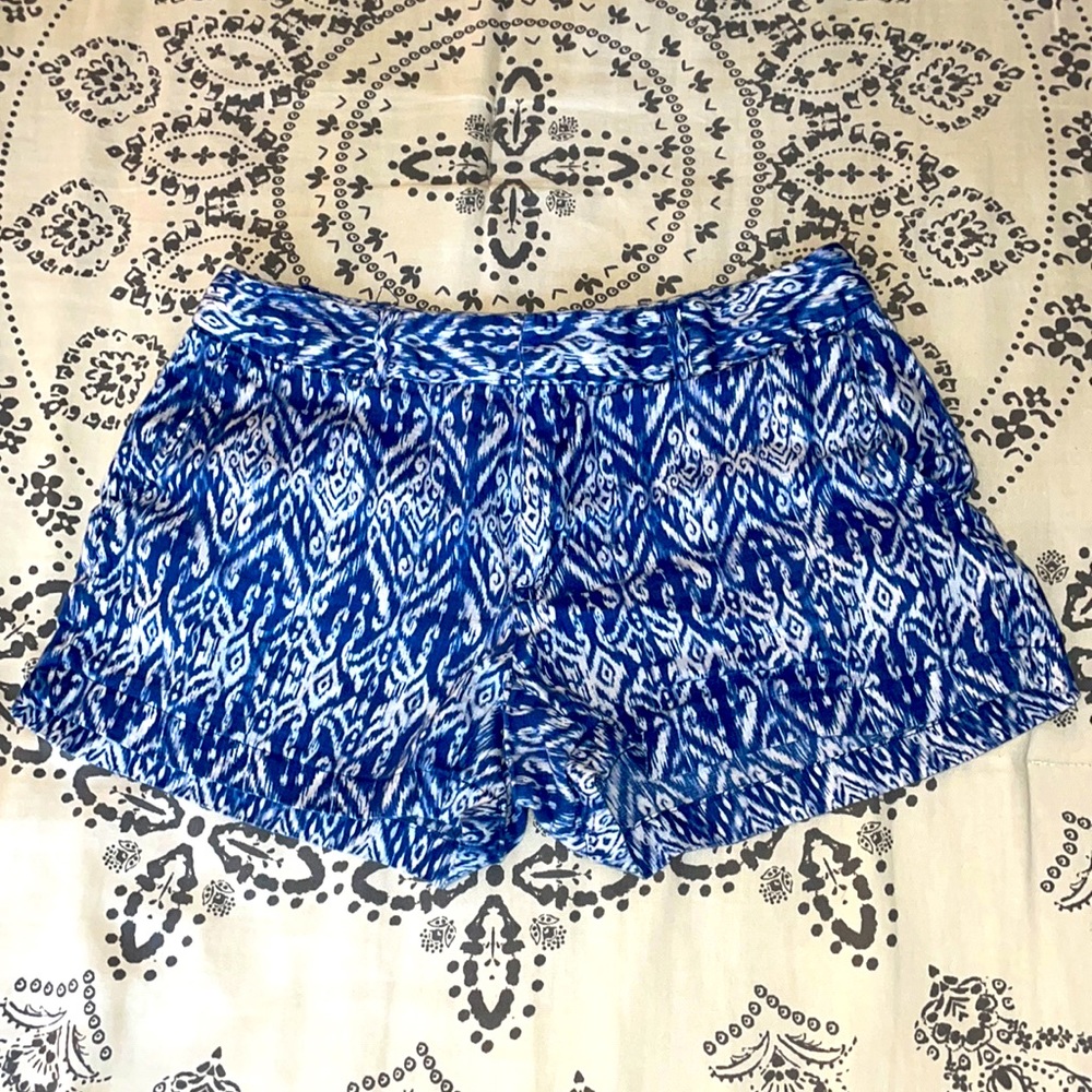 Linen Print Shorts 💙